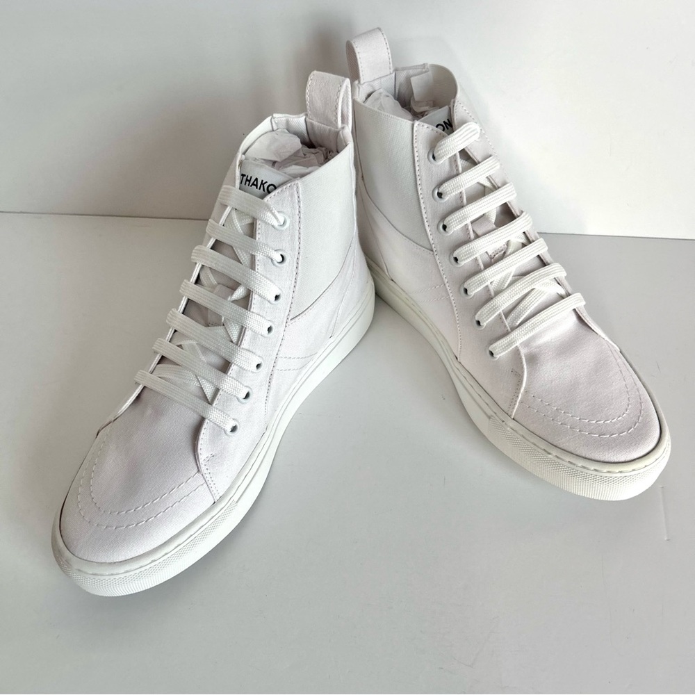 🍒Thakoon Pull On White High Top Sneakers. Size: 38 - Picture 3 of 11